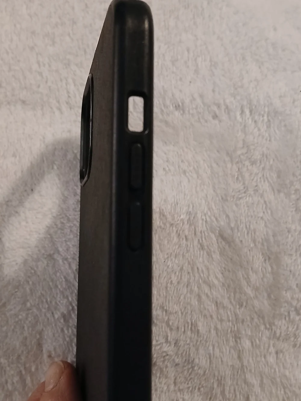 GUESS Black Textured iPhone 12 or 12 Pro Cell Phone Case - Gold Logo - NEW!